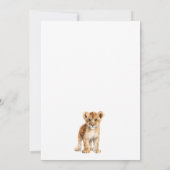 Niedliches Baby Lion Baby Shower Gender Neutral Einladung (Rückseite)