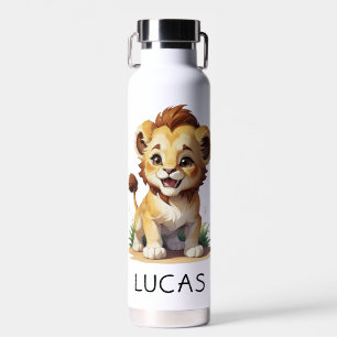 Niedliches Baby Lion Safari Zoo Kupfer Vakuum isol Trinkflasche