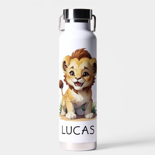 Niedliches Baby Lion Safari Zoo Kupfer Vakuum isol Trinkflasche (Vorne)