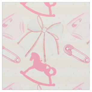 Niedliches Baby-Mädchen-Muster Stoff