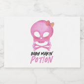 Niedliches Baby Makin' Pop Halloween Babydusche Alkoholflaschenetikett (Einzelnes Label)