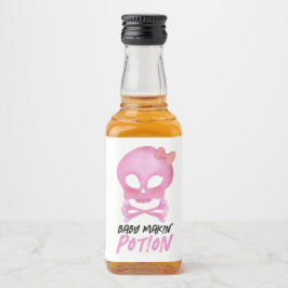 Niedliches Baby Makin' Pop Halloween Babydusche Alkoholflaschenetikett
