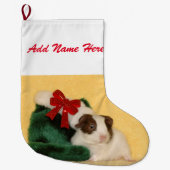 Niedliches Baby-Meerschweinchen-Weihnachten Großer Weihnachtsstrumpf (Vorderseite)