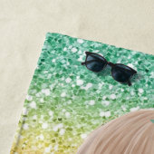 Niedliches Baby Mermaid, farbenfroher Glitzer Strandtuch (Beispiel)