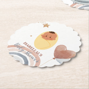 Niedliches Baby mit afrikanischer Babydusche Untersetzer