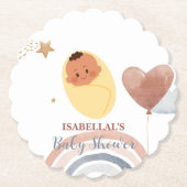 Niedliches Baby mit afrikanischer Babydusche Untersetzer (Vorderseite)