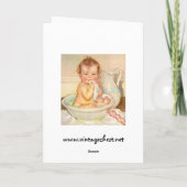 Niedliches Baby mit Bad Karte (Rückseite)