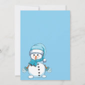 niedliches Baby mit kalter Außendusche Einladung (Rückseite)