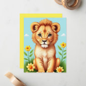 Niedliches Baby Mitteilungskarte (Vorderseite/Rückseite Beispiel)