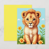 Niedliches Baby Mitteilungskarte (Vorne/Hinten)