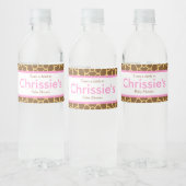 Niedliches Baby & Mum Giraffe Baby Dusche Party Wasserflaschenetikett (Flaschen)