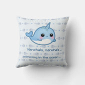 Niedliches Baby narwhal Kissen (Rückseite)