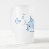 Niedliches Baby narwhal Mattglas Bierglas (Vorderseite Links)