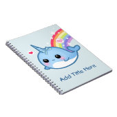 Niedliches Baby narwhal mit dem Regenbogen - Notizblock (Rechte Seite)