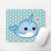 Niedliches Baby narwhal Mousepad (Mit Mouse)