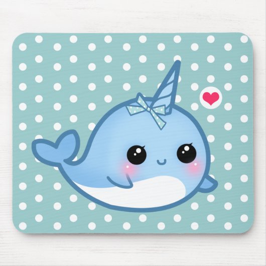 Niedliches Baby narwhal Mousepad (Vorne)