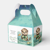 Niedliches Baby Otter Gender Neutral Baby Dusche Geschenkschachtel (Rückseite)