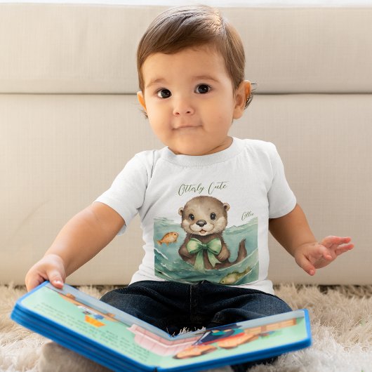 Niedliches Baby Otter Gender Neutral Baby T-shirt