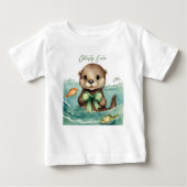 Niedliches Baby Otter Gender Neutral Baby T-shirt (Vorderseite)