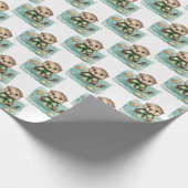 Niedliches Baby Otter neutral Geschenkpapier (Ecke)