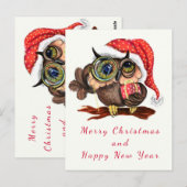 Niedliches Baby Owl - Cartoon Postkarte (Vorne/Hinten)