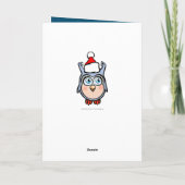 Niedliches Baby Owl feiert Weihnachten (Rückseite)