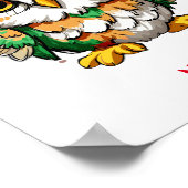 Niedliches Baby Owl Individuelle Name Poster (Ecke)