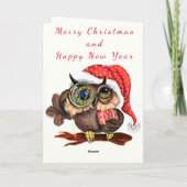 Niedliches Baby Owl mit Geschenkkarte Karte (Rückseite)