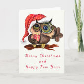 Niedliches Baby Owl mit Geschenkkarte Karte (Vorderseite)