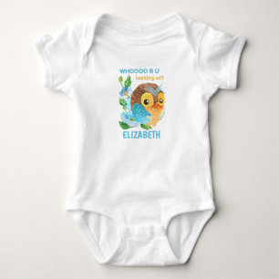 Niedliches Baby Owl Personalisiert als Baby Kleidu Strampler