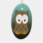 Niedliches Baby Owl Personalisiert Keramikornament (Rechts)