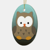 Niedliches Baby Owl Personalisiert Keramikornament (Links)