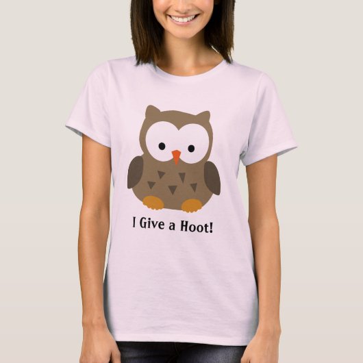 Niedliches Baby Owl Personalisiert T-Shirt (Vorderseite)