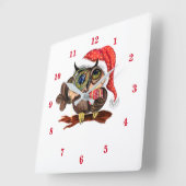 Niedliches Baby Owl - Spaß Quadratische Wanduhr (Winkel)
