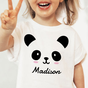 Niedliches Baby Panda Gesicht Personalisierter T - T-shirt