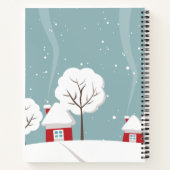 Niedliches Baby Panda im Winterschnee grau Notizblock (Rückseite)