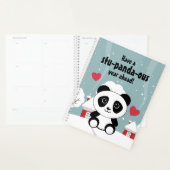 Niedliches Baby Panda im Winterschnee grau Planer (Anzeige)