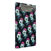Niedliches Baby Panda mit Mohawk | Skater Panda Mini Klemmbrett (Schrägansicht)
