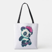 Niedliches Baby Panda mit Mohawk | Skater Panda Tasche (Rückseite)