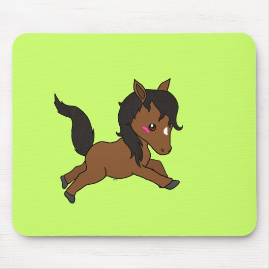 Niedliches Baby Pferd Mousepad (Vorne)