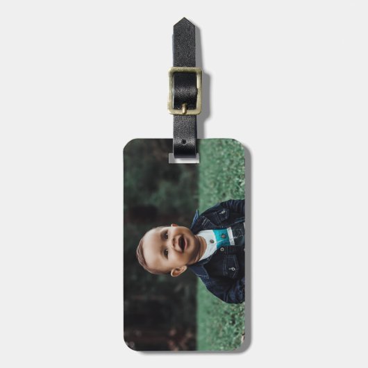 Niedliches Baby Picture Foto Gepäckanhänger (Vorderseite vertikal)