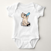 Niedliches Baby Pig Cartoon Design Baby Strampler (Vorderseite)
