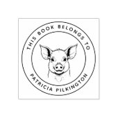 Niedliches Baby-Piglet Dieses Buch gehört zum Name Gummistempel (Prägung)