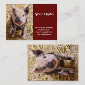 Niedliches Baby Piglet Farm Animals Barnyard Babys Visitenkarte (Vorne/Hinten)