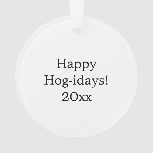 Niedliches Baby-Piglet mit Blume auf ihrem Kopf Ornament (Rückseite)