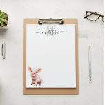 Niedliches Baby Ping Watercolor Monogram Name Note Notizblock<br><div class="desc">Dieses Design kann in dem Bereich personalisiert werden, der durch das Ändern des Fotos und/oder Textes zur Verfügung gestellt wird. Sie können auch angepasst werden, indem Sie auf Vorlage personalisieren klicken und dann auf die Schaltfläche klicken, um weitere Optionen anzupassen, um die Hintergrundfarbe zu löschen oder zu ändern, Text hinzuzufügen,...</div>