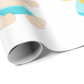 Niedliches Baby Pink Blue Gender Reveal Party Geschenkpapier (Rolleneckpunkt)