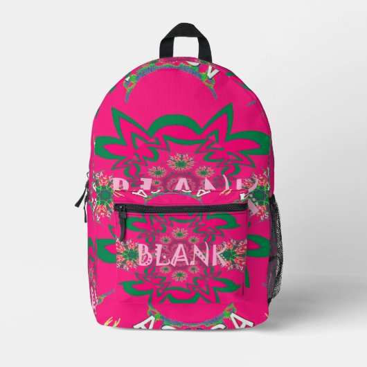 Niedliches Baby Pink Blütendruckpapier Nähtasche Bedruckter Rucksack (Vorderseite)