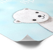 Niedliches Baby Polar Bear Kinderzimmer Art Plakat (Ecke)