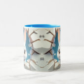 niedliches Baby Rabbit Hot Cocoa Kaffees Tiere in Zweifarbige Tasse (Mittel)